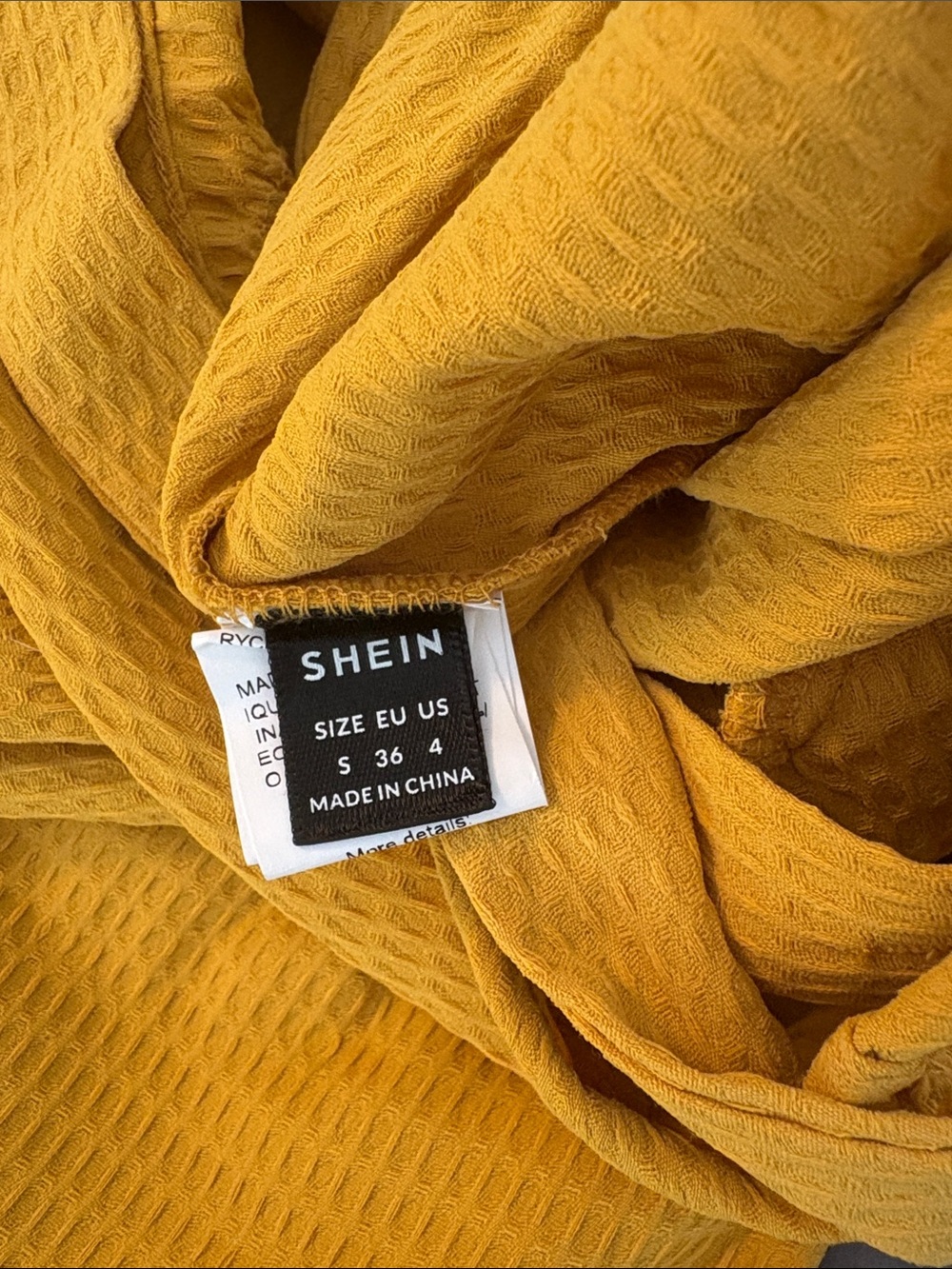 SHEIN Mustard Wide-Leg Linen Blend Overalls Jumpsuit - Picture 9 of 12